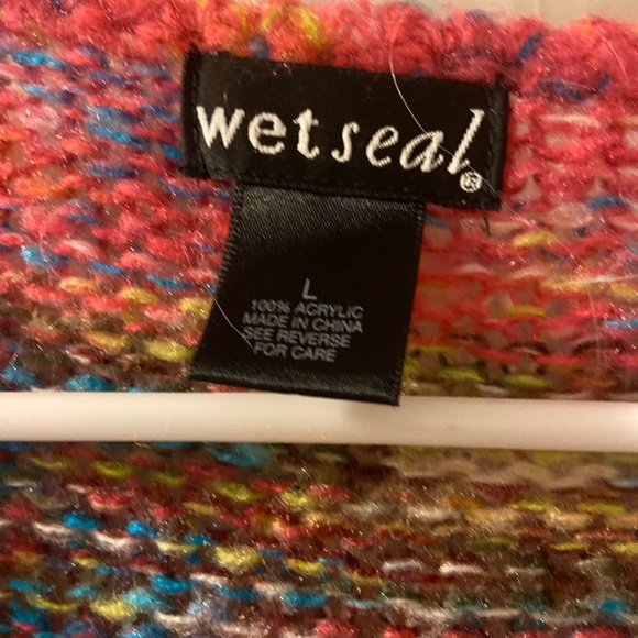 wet seal Boho Knit Sweater Juniors L Fits S M Top - Picture 4 of 12